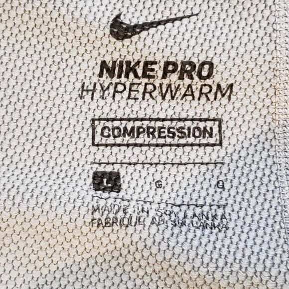 Nike Pro Leggings Women’s Size Large L Gray Hyperwarm Training Compression - Picture 9 of 13